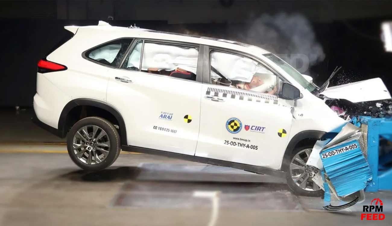 Toyota Innova HyCross Secures 5-Star Bharat NCAP Safety Rating