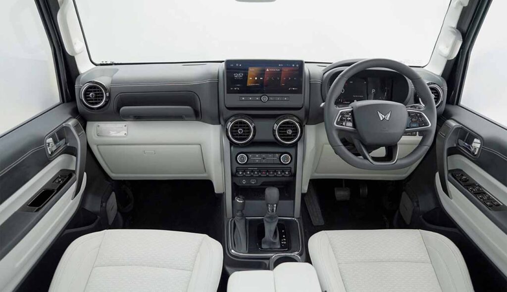New Mahindra thar facelift interior