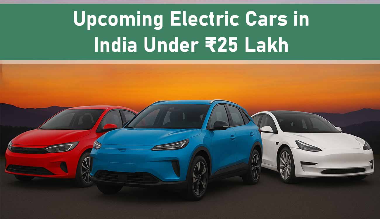 Top Upcoming Electric Cars in India Under ₹25 Lakh (2025)
