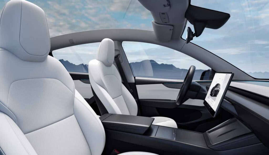 tesla model y performance awd interior
