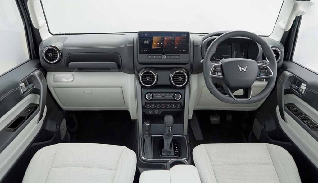 Updated Mahindra Thar 3 Door 2025 Cabin
