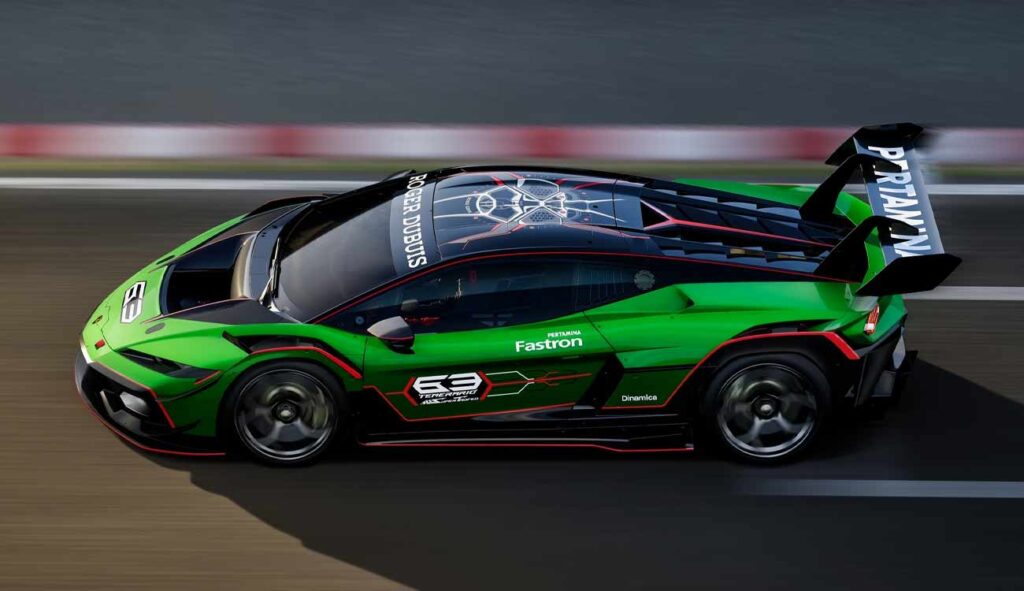 lamborghini temerario super trofeo on track