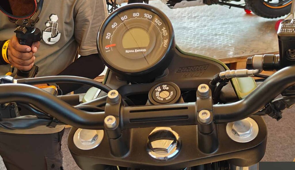royal enfield scram 440 meter