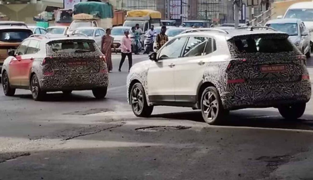 2026 skoda kushaq facelift Testing
